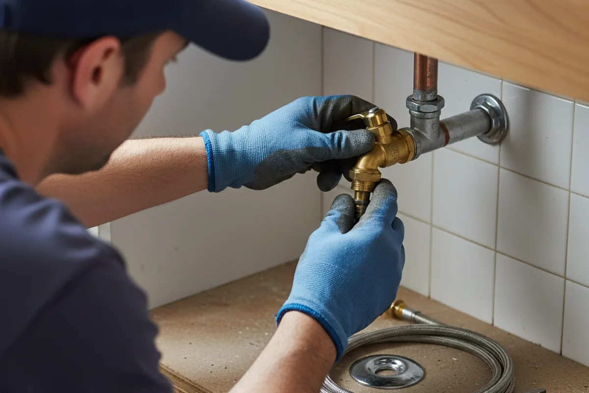 Shutoff valve and fitting work during Emergency Plumbing in Deerfield
